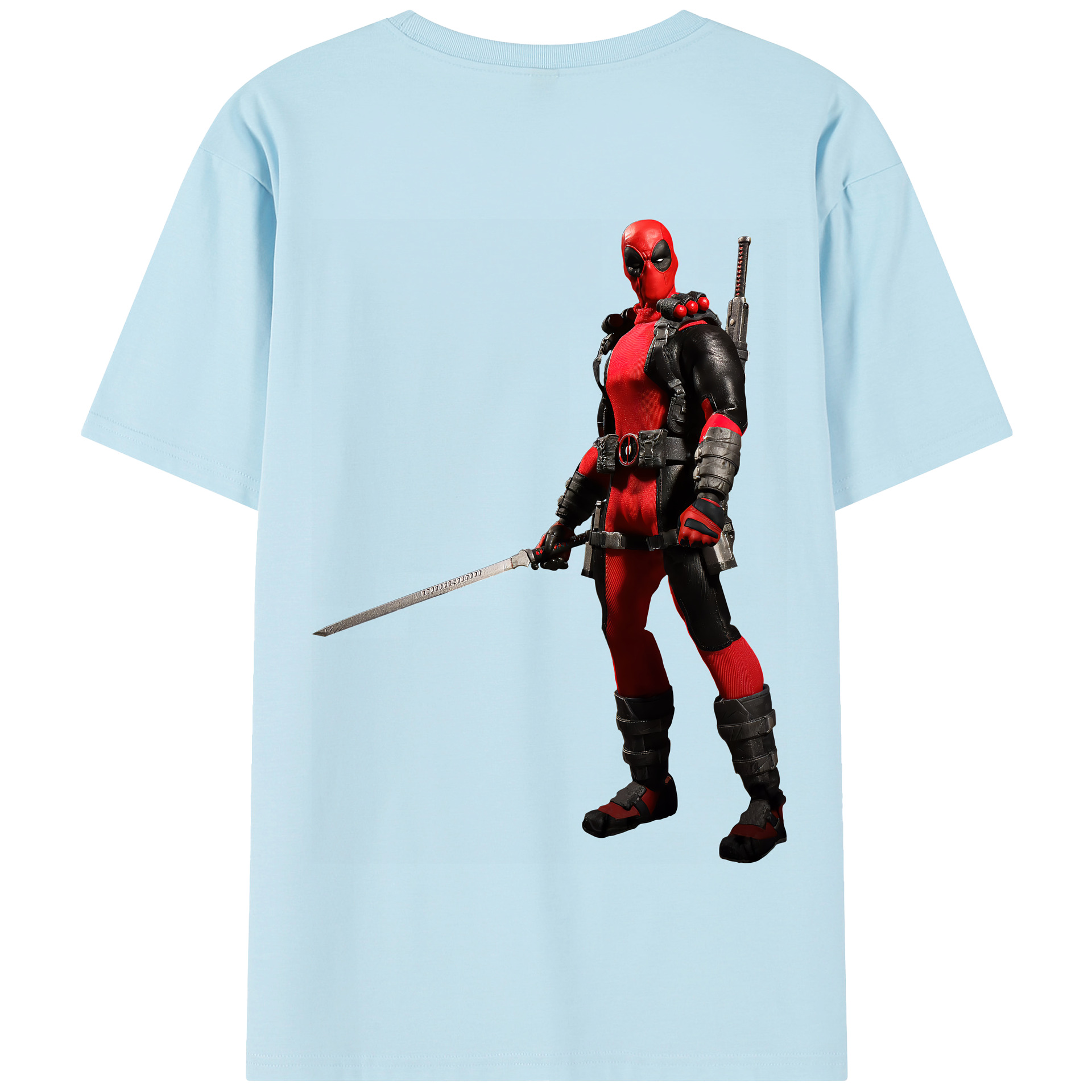 （画像用） Deadpool デッドプール 綿100％半袖Tシャツ（背面プリント）